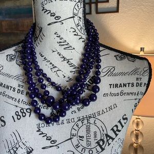 JCrew Navy Beaded Necklace